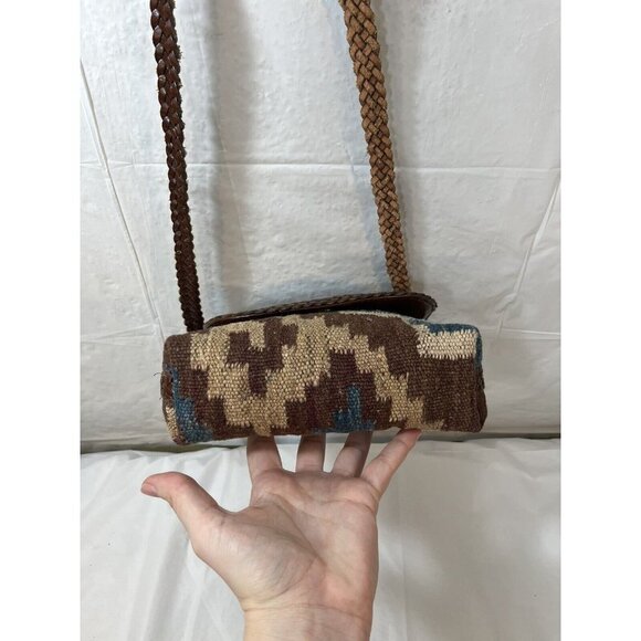 L. J. Simone Kilim wool Aztec SouthwesternTapestry  Purse new - Picture 5 of 15